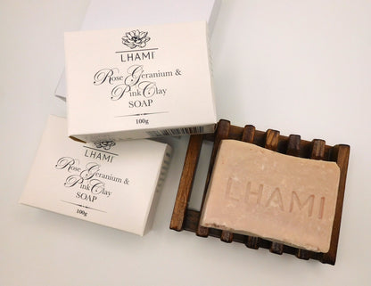 Rose Geranium & Pink Clay Soap