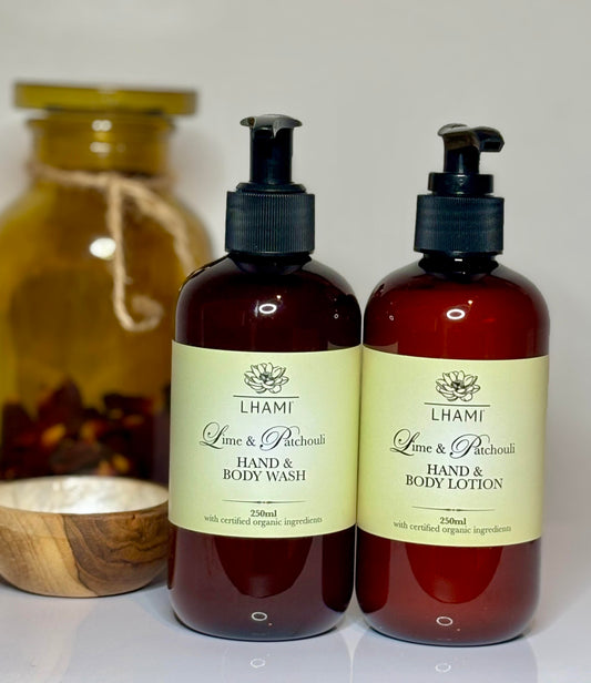 Lime and Patchouli Hand & Body Wash/ Hand & Body Lotion